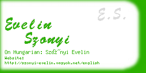 evelin szonyi business card